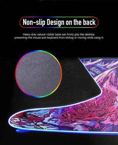 Gamer Xxl Large Anime RGB Mouse Pad